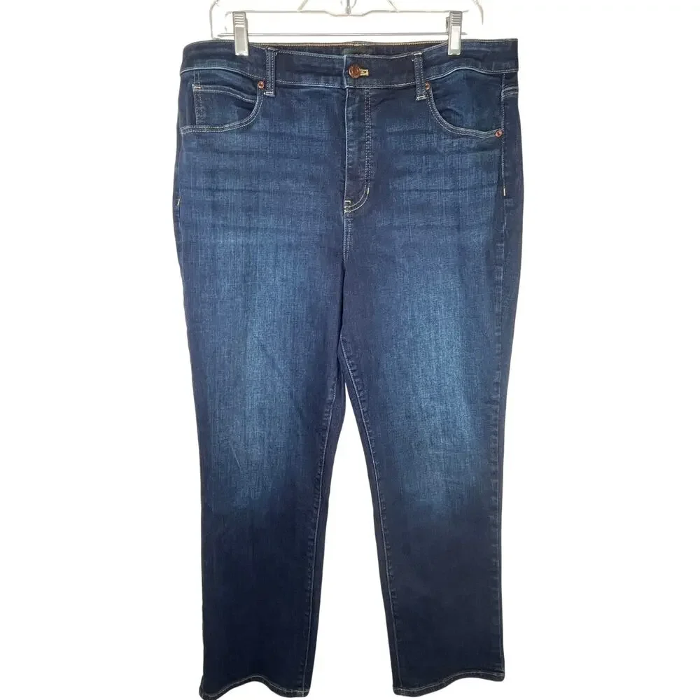 Talbots straight leg stretchy jeans, size 16P, EUC